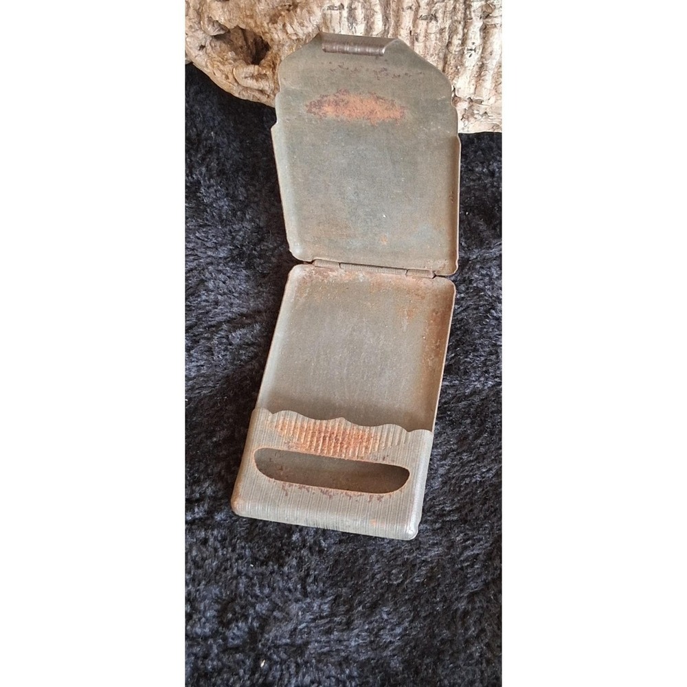 1920s Trench Art Match Box Holder WW1 Military Era Antique